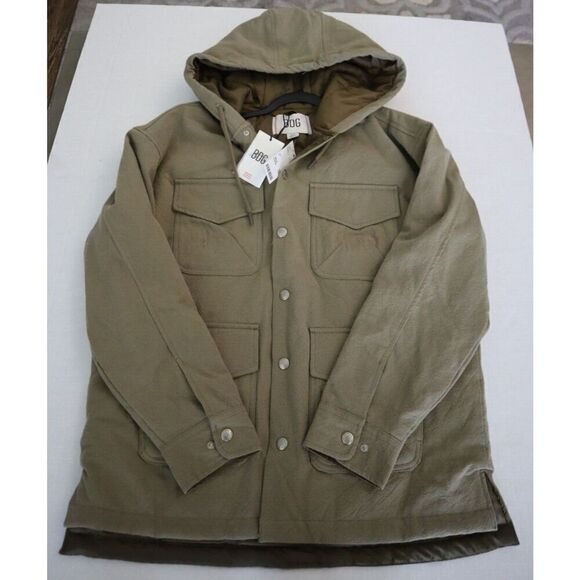 BDG x Urban Outfitters Men's Sz S Taupe Quilted Solid Lined Shirt Jacket - Picture 13 of 14